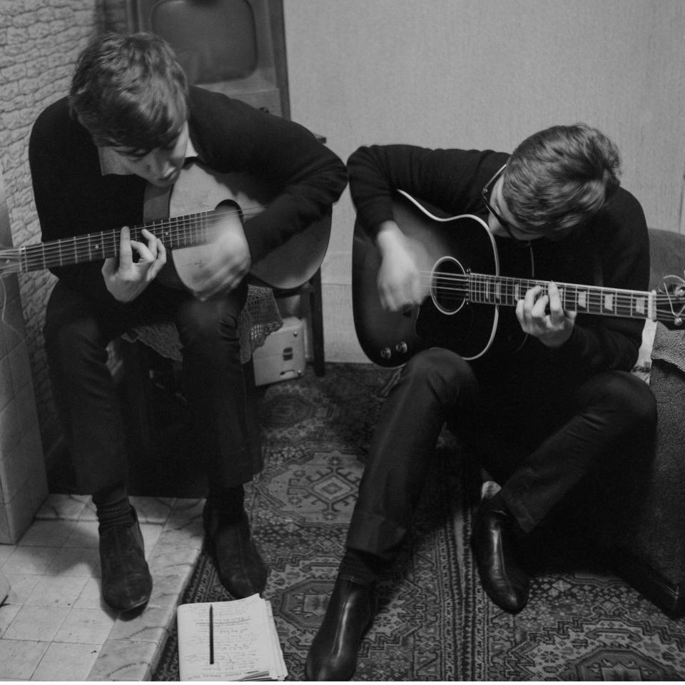 This striking photograph shows how John Lennon and Paul McCartney worked - Mike McCartney