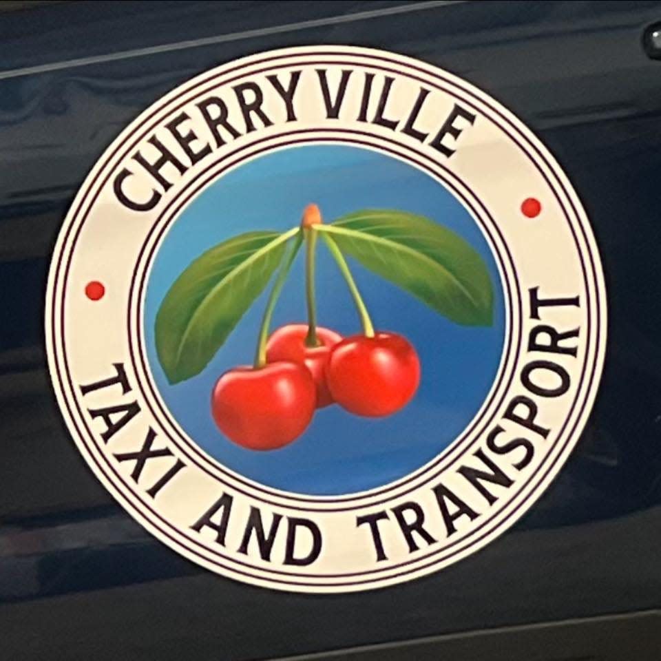 Cherryville Taxi and Transport's emblem.