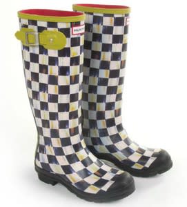 courtly check hunter boots