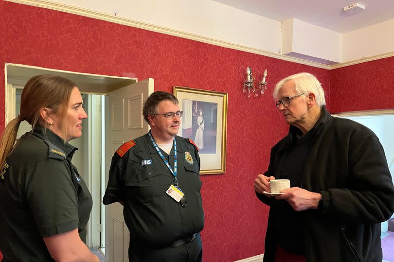 David with paramedics Jean-Pierre and Paul