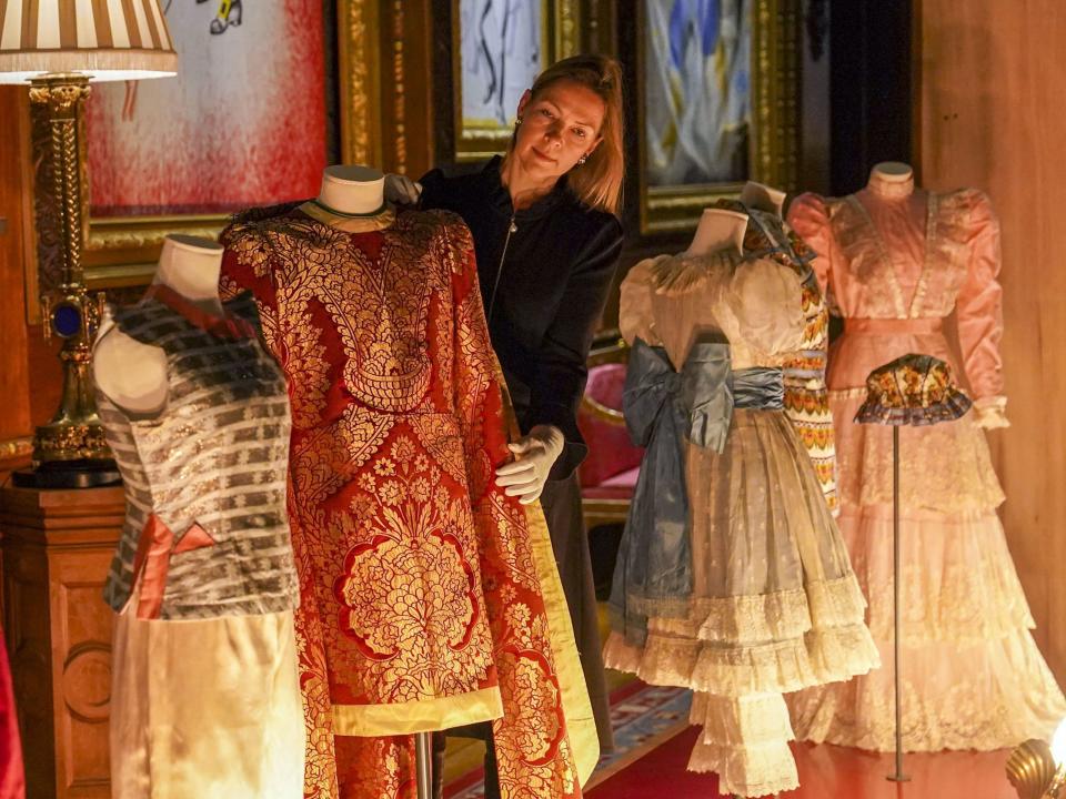 A costume display at Windsor Castle for Christmas in 2021.
