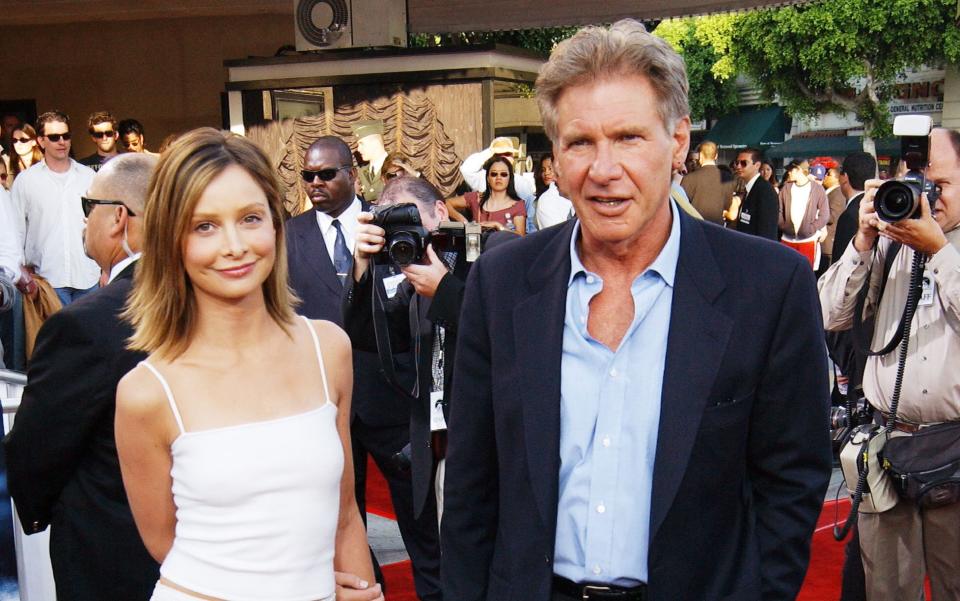 Calista Flockhart and Harrison Ford, 2002