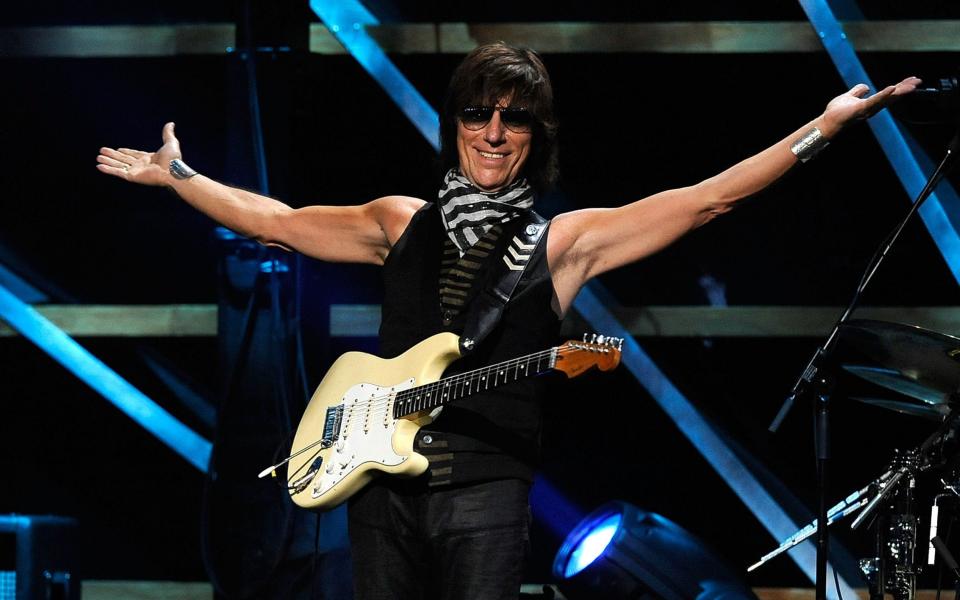 Jeff Beck performs at the 25th Anniversary Rock & Roll Hall of Fame Concert at Madison Square Garden in 2009 - Theo Wargo