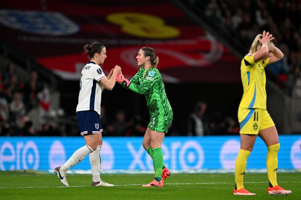 Blackstenius missed a great chance to give Sweden the lead (The FA via Getty Images)