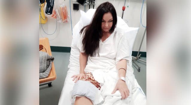 Last week, she uploaded a picture of herself in a hospital bed. Photo: Instagram