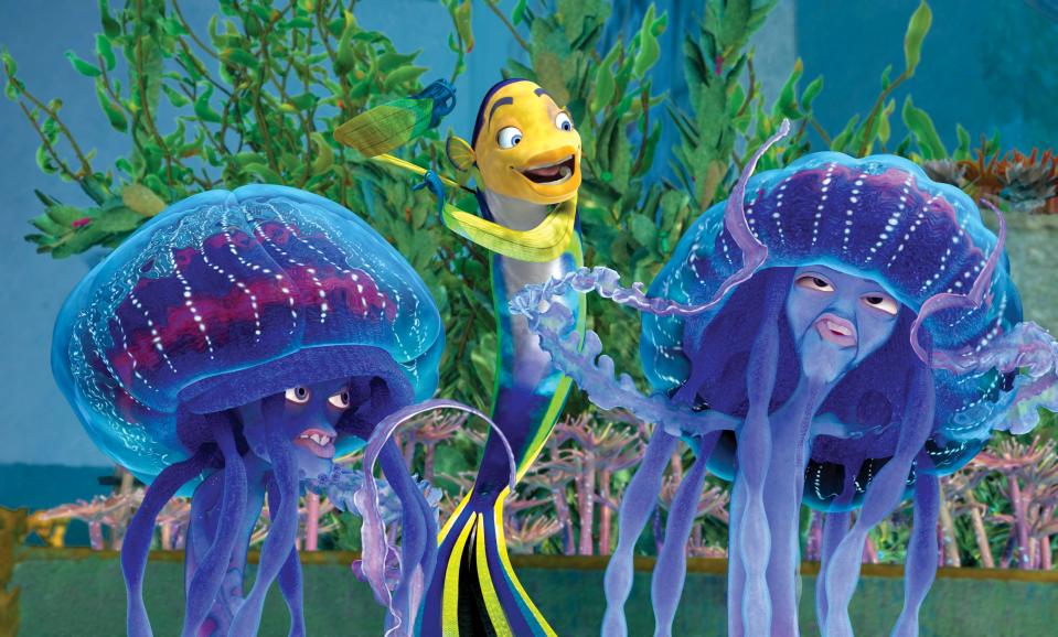 Oscar (voiced by Will Smith) is one cool fish in a whirlpool of trouble in "Shark Tale."