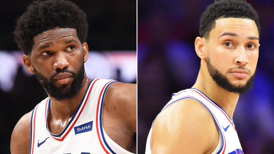 Joel Embiid said it was 'borderline disrespectful' to leave his teammates in the lurch amid a running standoff between the Australian star and 76ers management. Pictures: Getty Images