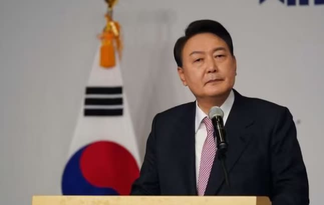 韓國總統尹錫悅昨（ 13 ）在閉門國務會議上，質疑邢海明的態度。   圖 : 翻攝自環球網