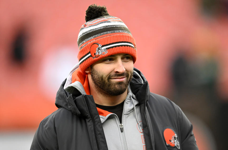 Baker Mayfield won't be fined for skipping Cleveland Browns' mandatory minicamp. (Photo by Jason Miller/Getty Images)