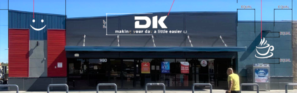 This rendering shows how the front of the DK convenience stores in El Paso will look. 7-Eleven stores are being rebranded by the stores' owner, Delek US Holdings Inc.