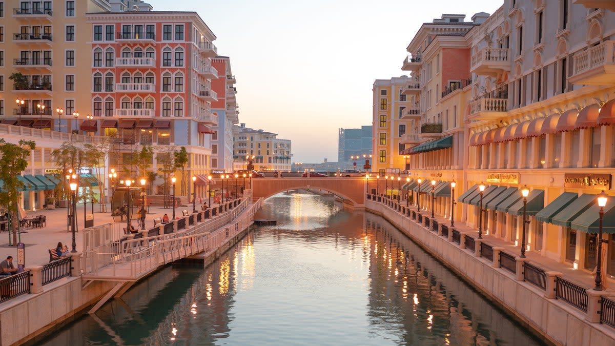 The Qanat Quartier is a blend of Venetian and Arabic architecture (Getty Images/iStockphoto)