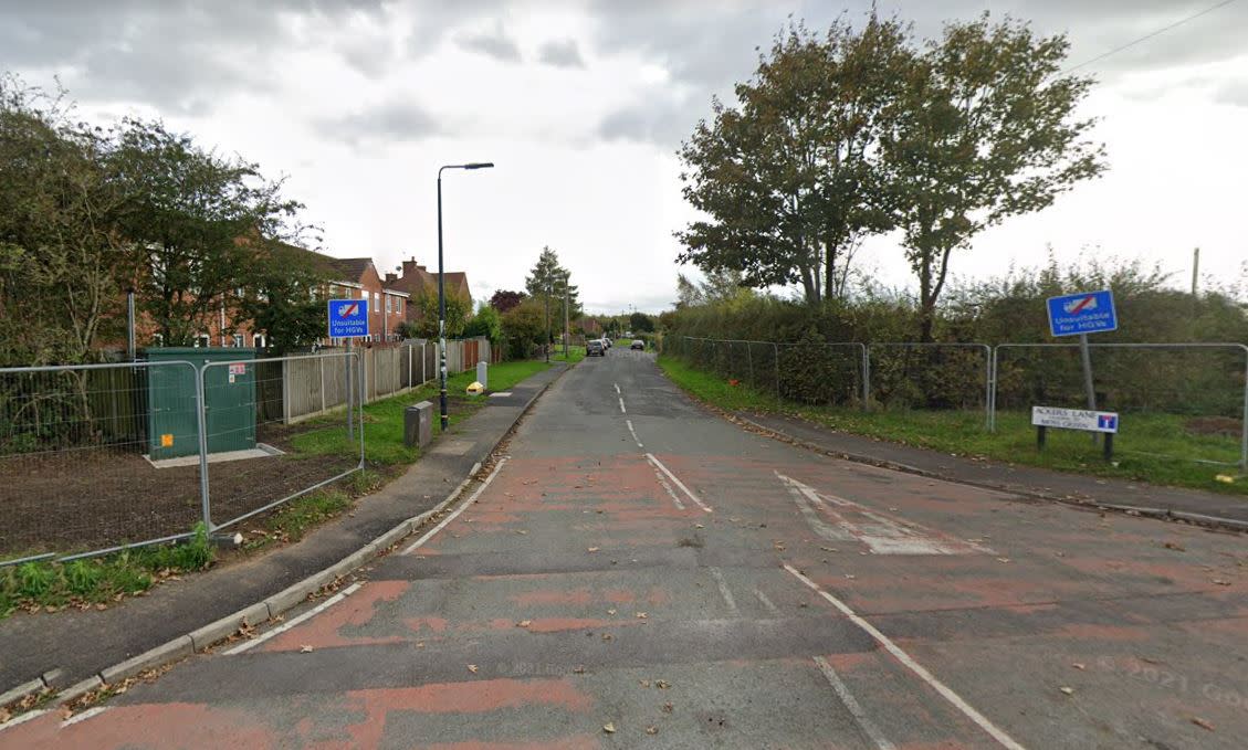 Police were called to a report of a dog attack on a child at Ackers Lane, Carrington, Greater Manchester. (Reach)