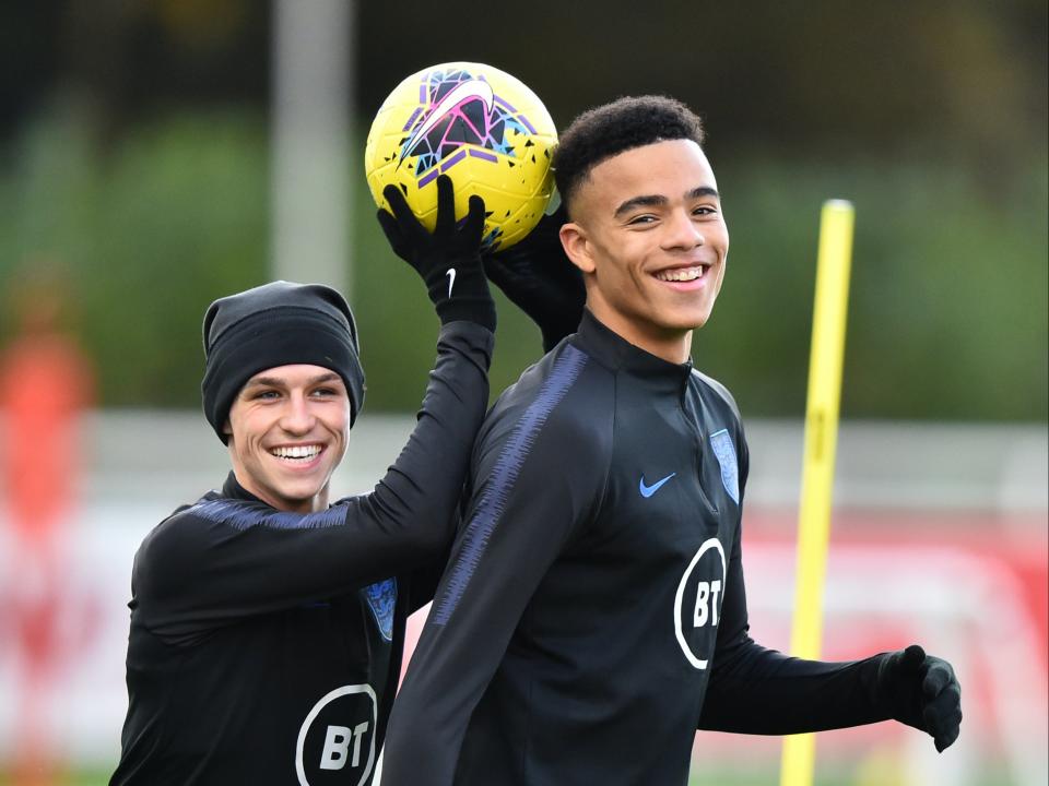 Phil Foden and Mason Greenwood (2019 Getty Images)