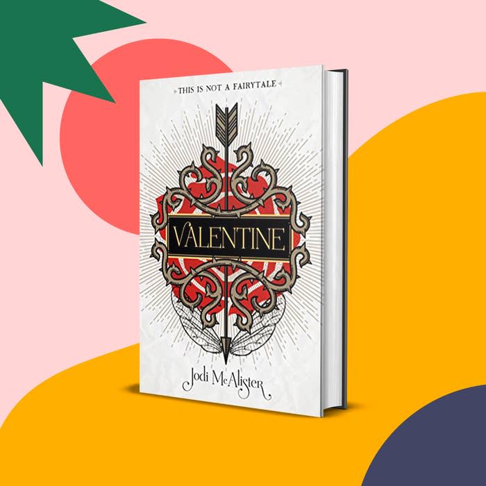 Book cover art; the word "Valentine" with an arrow through it on a red background