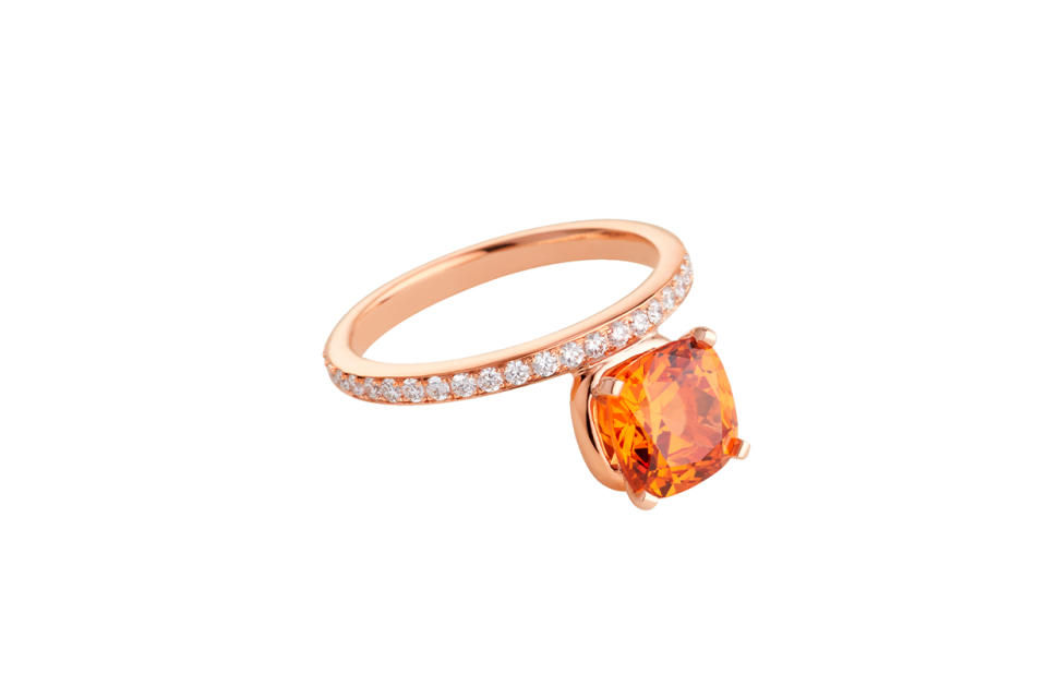 Grand Jeté series rose gold diamond and spessartine ring NT$804,200