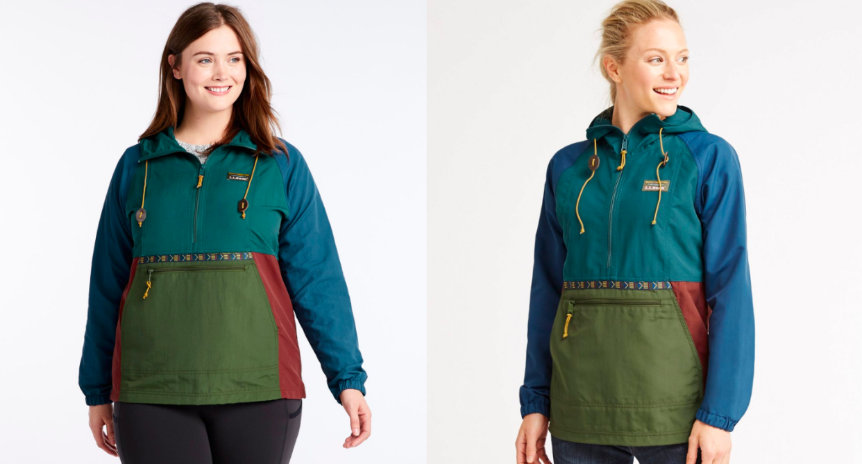 L.L. Bean shoppers have given the Women's Mountain Classic Anorak, Multi-Color a near-perfect rating. Images via L.L. Bean.