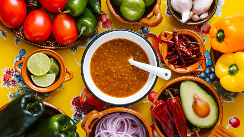 Tomato salsa in bowl