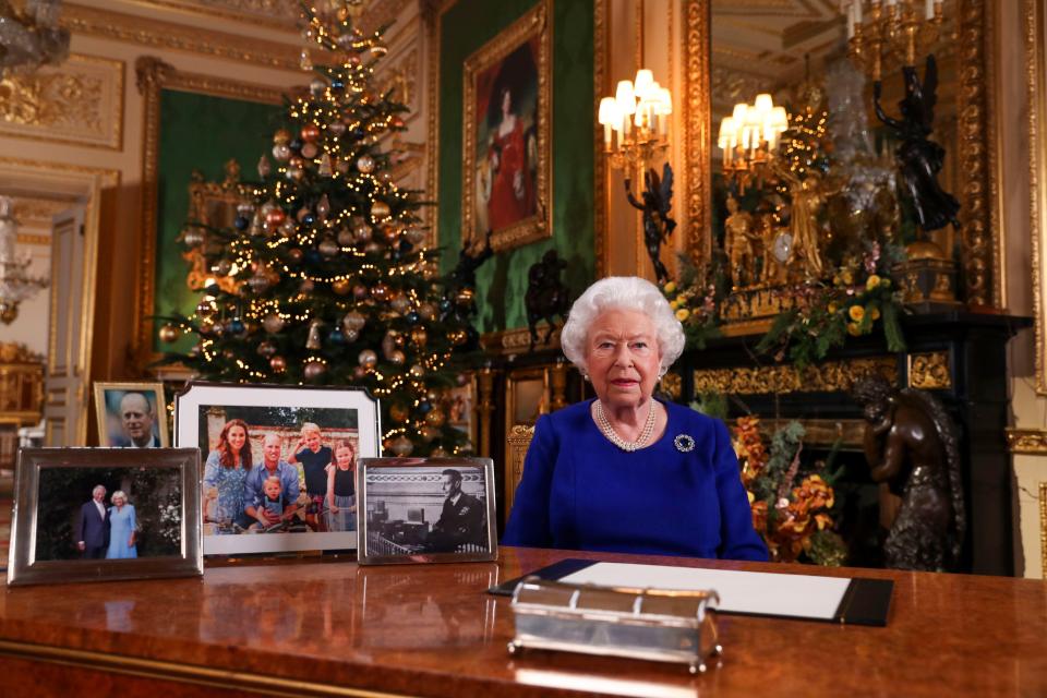 The Queen during her Christmas broadcast in 2019