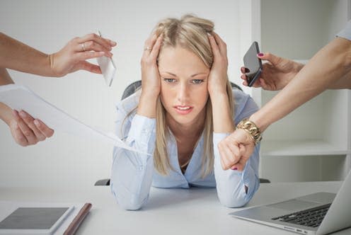 <span class="caption">Adapting back to working life can be a challenge.</span> <span class="attribution"><a class="link " href="https://www.shutterstock.com/image-photo/depressed-business-woman-310940801" rel="nofollow noopener" target="_blank" data-ylk="slk:Kaspars Grinvalds/ Shutterstock;elm:context_link;itc:0;sec:content-canvas">Kaspars Grinvalds/ Shutterstock</a></span>