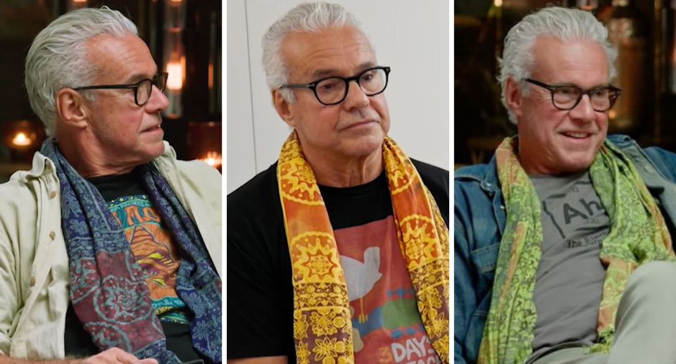 MAFS’ Richard Sauerman wearing colourful scarves.