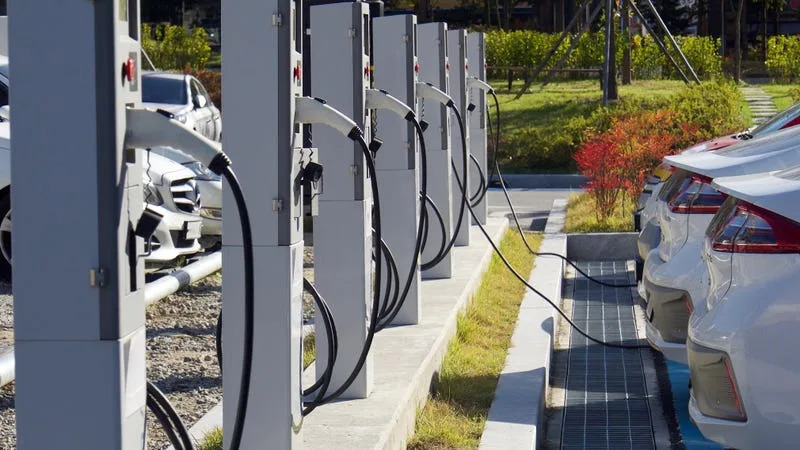 Photo of electric vehicles charging