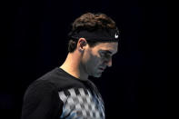 Tennis - ATP World Tour Finals Preview - The O2 Arena, London, Britain - November 10, 2017 Switzerland's Roger Federer during practice Action Images via Reuters/Tony O'Brien