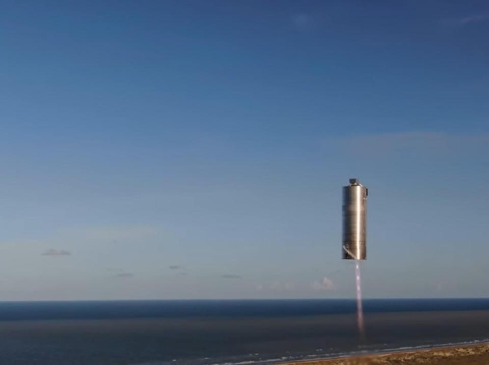 The Starship SN5 prototype performed a successful 150m 'hop' on 4 August, 2020: SpaceX
