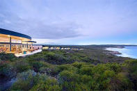 <b>No. 4 Southern Ocean Lodge, Kangaroo Island, Australia. Score: 96.27</b> At Southern Ocean Lodge, each of the 21 suites is outfitted with limestone floors, works by local artists, and an outdoor terrace. Don’t look for an AC switch - it’s unnecessary here: the lodge was built to take advantage of natural weather patterns on Kangaroo Island. Book the glass-walled Osprey Pavilion suite for a private plunge pool and hand-carved granite bath, or try your luck fishing Hanson Bay. Chef Tim Bourke will incorporate your catch into a dish along with local produce.