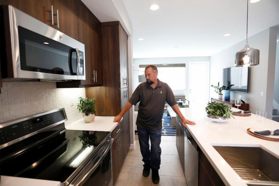 Kitchen with induction cooktop