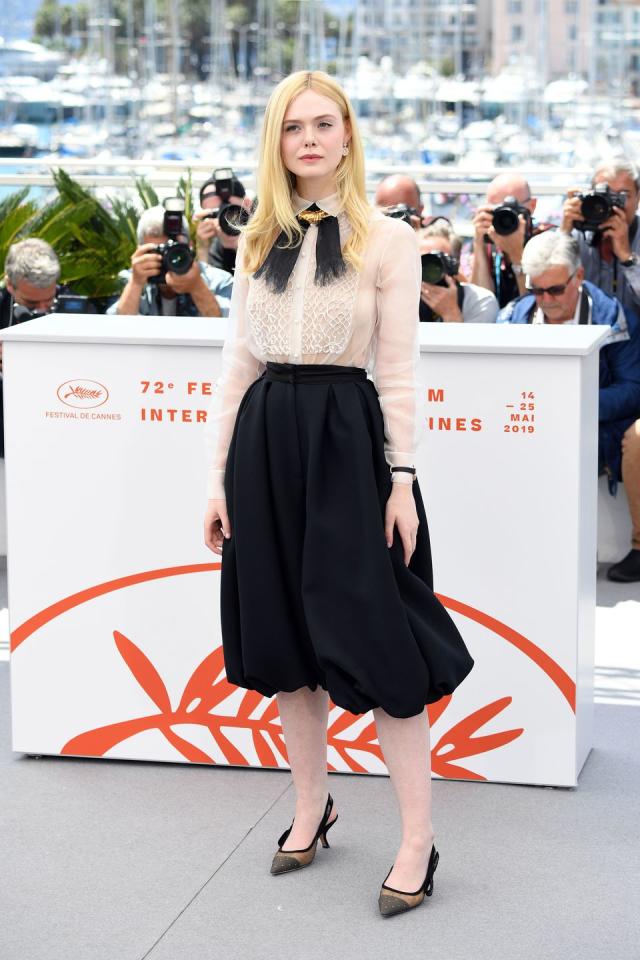 Elle Fanning Wears Kicky Miu Miu to the 2017 Cannes Film Festival