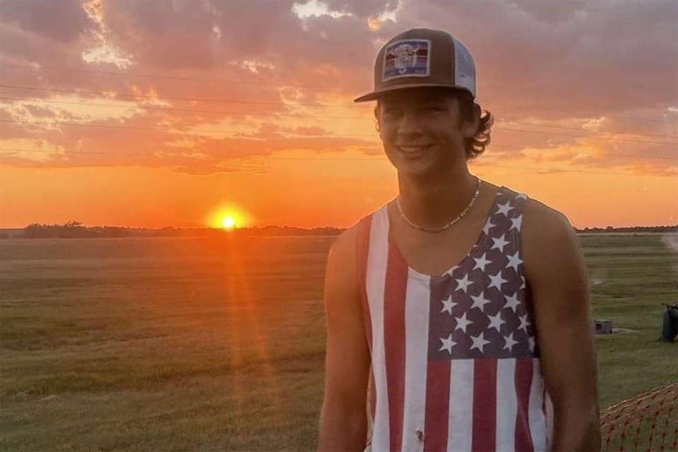 Noah Presgrove, 19, vanished from a birthday party over the 2023 Labor Day weekend. His body was found about a mile away. He had a fractured skull, broken ribs, he was naked except for shoes and his teeth were scattered, his family say (Family handout)