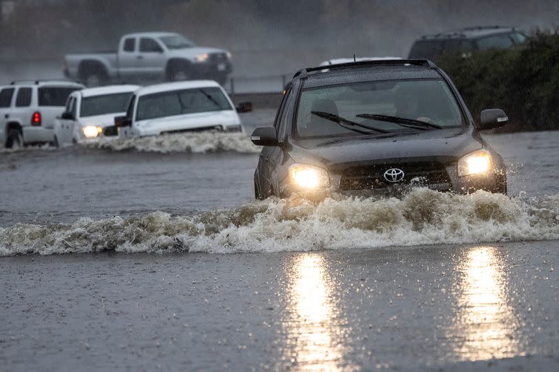 Powerful storm drenches California