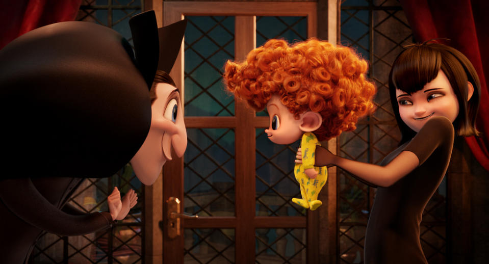 Dennis' mother and grandpa would never grow old, not even in Hotel Transylvania 5. Credit: Sony Pictures