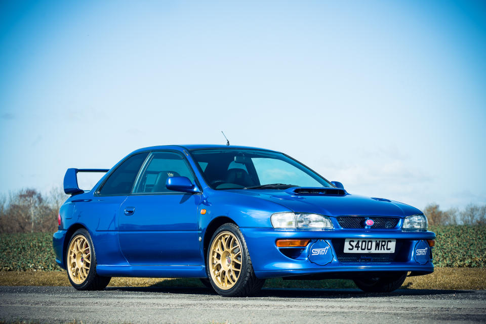 Models with motorsport pedigree, such as the Subaru Impreza, are likely to do well in 2022. (Silverstone Auctions)