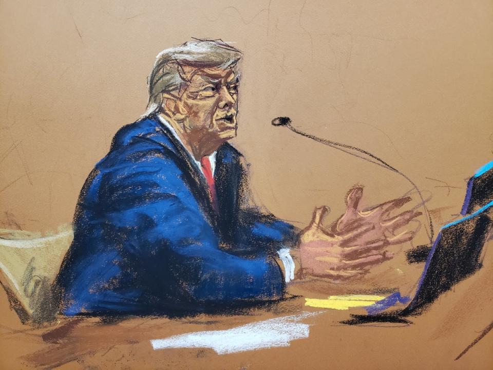 Courtroom sketch of former president Donald Trump (REUTERS)