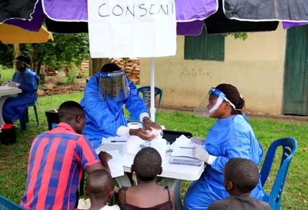 FILE PHOTO: Vaccination against ebola virus in Kirembo village