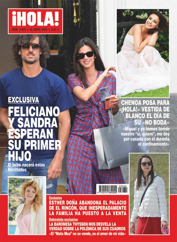 Portada de ¡HOLA! de Feliciano y Sandra, Chenoa o la baronesa Thyssen