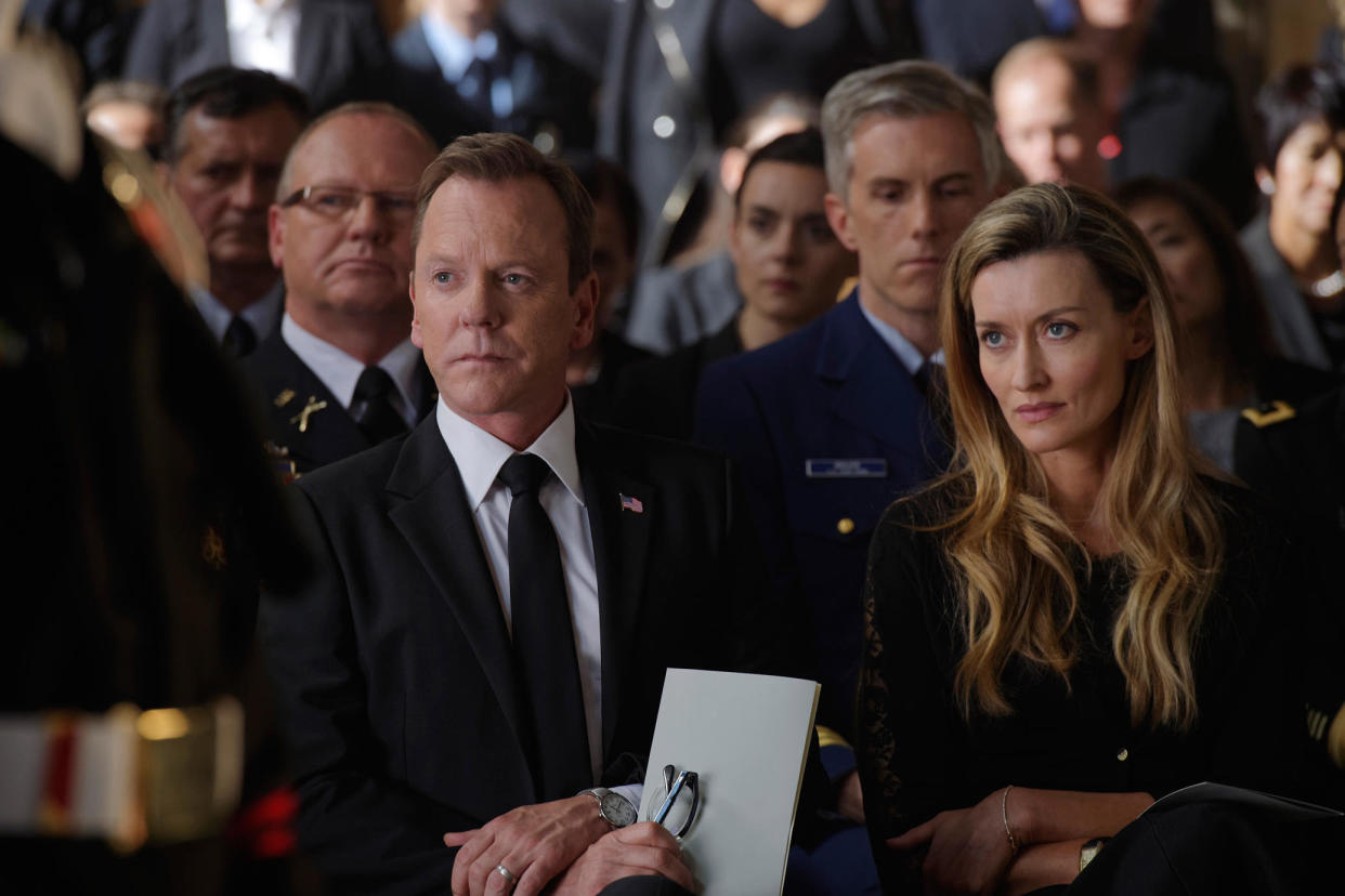 Kiefer Sutherland and Natascha McElhone as the president and first lady on ABC's "Designated Survivor." (Photo: ABC)