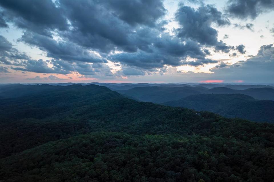 Dusk falls over Pine Mountain State Resort Park near Pineville. The park, about a 2.5-hour drive from Lexington, offers a lodge and cottages; restaurant; hiking; swimming; golf and an outdoor theater.