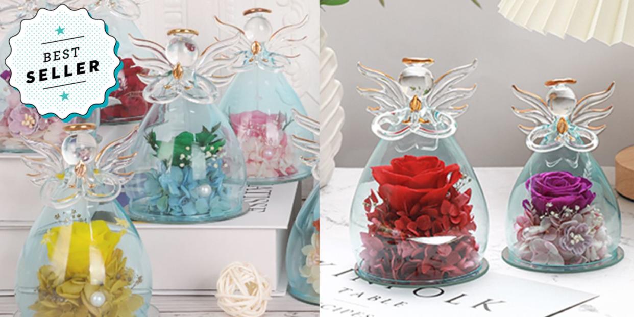 glass angel figurines