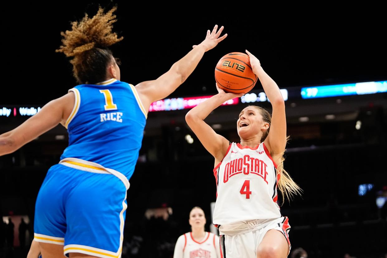 Ohio State guard Jacy Sheldon has had three 30-plus point games in December.