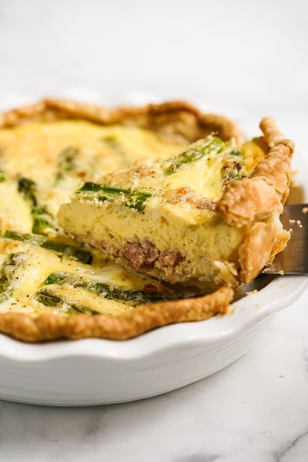 asparagus and ham quiche