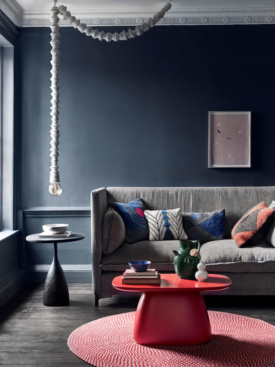 3. Create intimacy with a dark grey