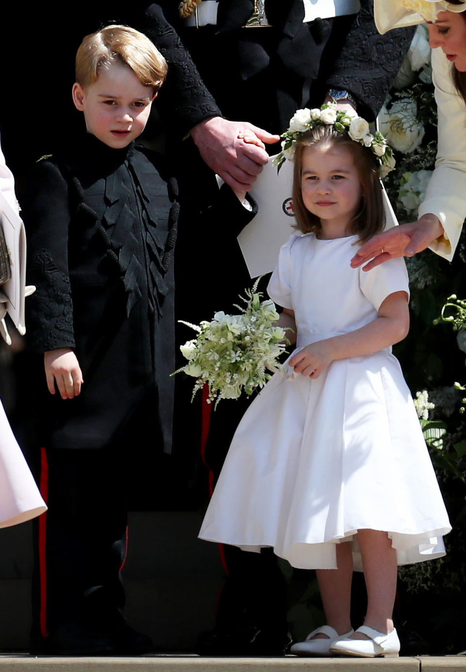 Prince George and Princess Charlotte at Meghan and Harry’s wedding (PA)