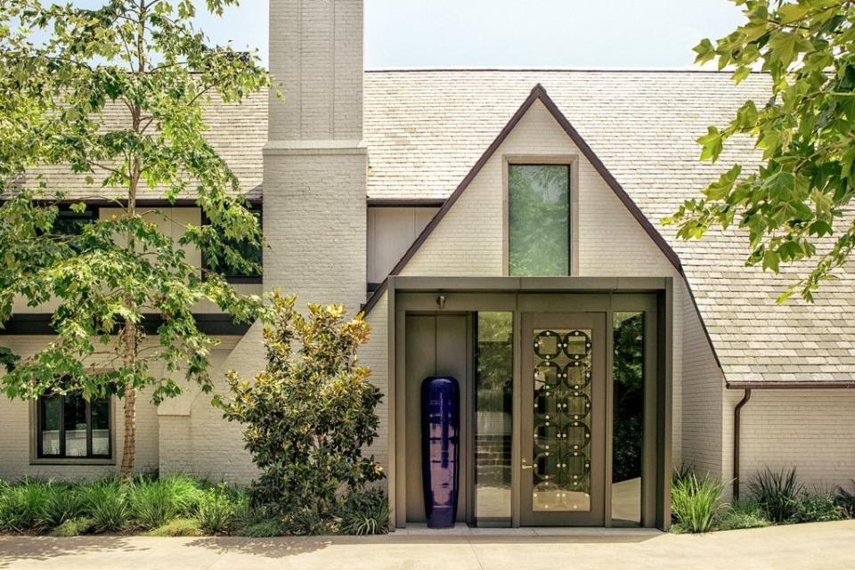 a building with a parking meter