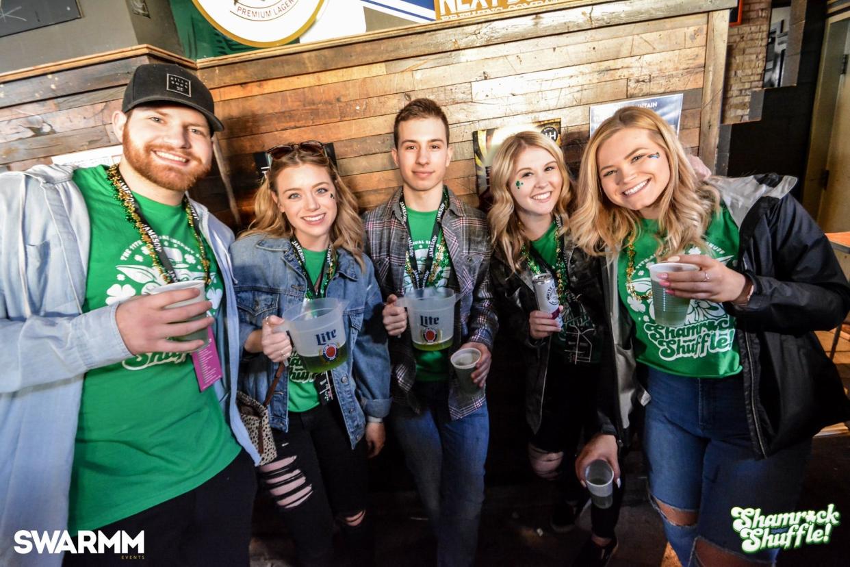 This picture is from the 2020 Shamrock Shuffle. The 2022 pub crawl is scheduled for March 5.