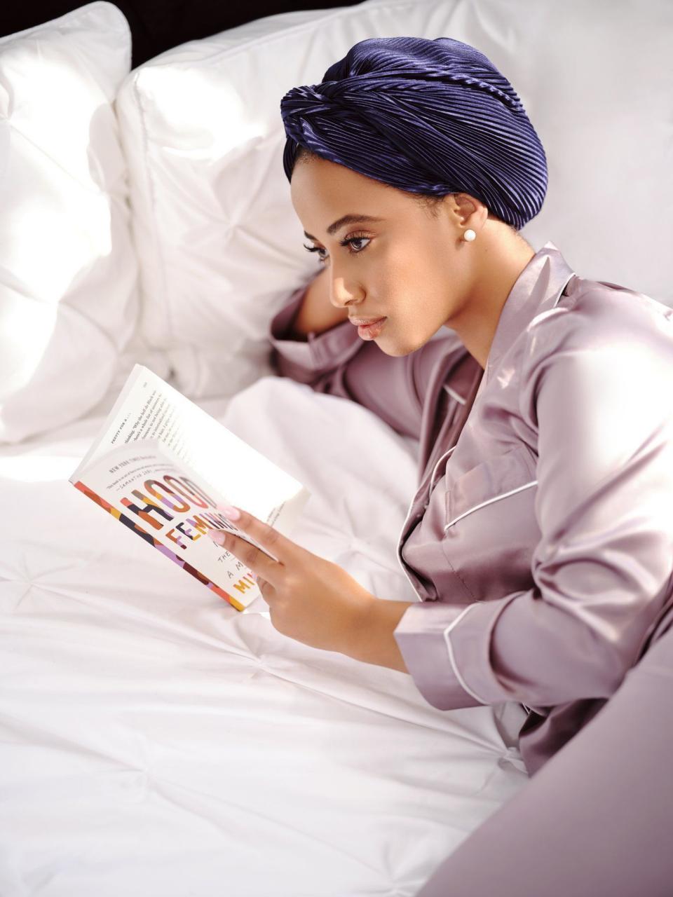 57) Midnight Pleated Sleep Turban