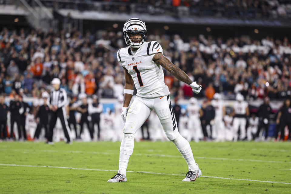 Ja'Marr Chase is looking to keep the Bengals in the playoff hunt. (Photo by Perry Knotts/Getty Images)