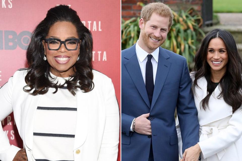 Oprah Winfrey, Prince Harry and Meghan Markle | Dimitrios Kambouris/Getty Images; Chris Jackson/Getty Images