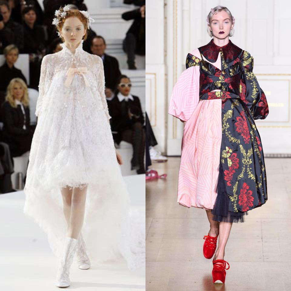 Chanel Couture Fall 2006; Simone Rocha Fall 2019